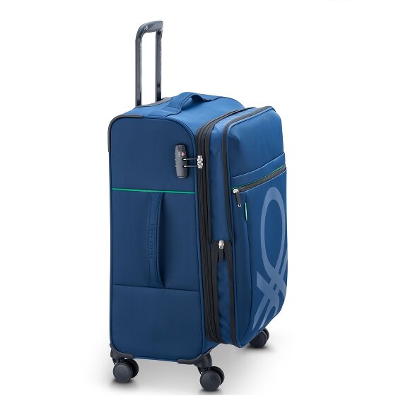Delsey Paris x United Colors of Benetton Color Bock 4-Rollen Trolley 67 cm mit Dehnfalte