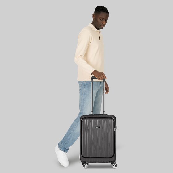 Bric's Cervia 2.0 4 Rollen Kabinentrolley S 55 cm Laptopfach mit Dehnfalte