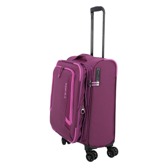 Travelite Corsiica 4 Rollen Kabinentrolley S 55 cm mit Dehnfalte
