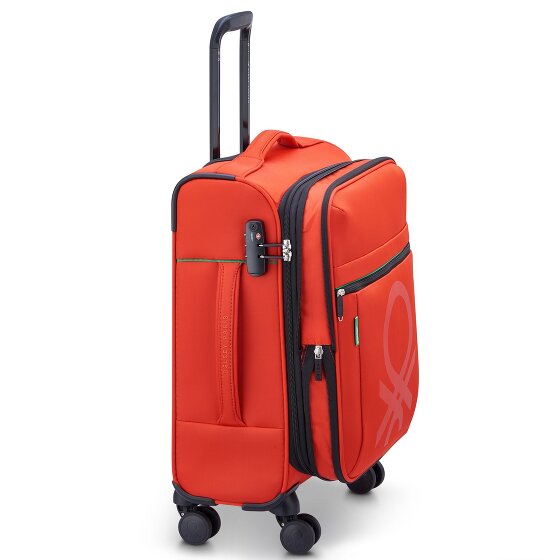 Delsey Paris x Colors Benetton Color Block 4-Rollen Kabinentrolley 55 cm mit Dehnfalte