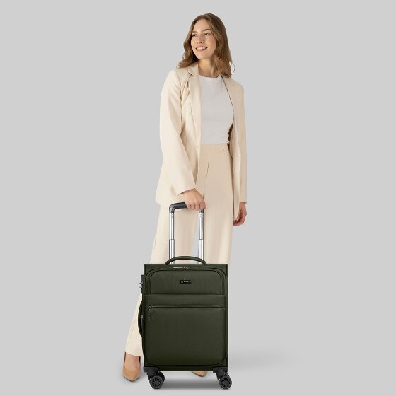 bugatti Valencia Soft 4 Rollen Kabinentrolley S 55 cm mit Dehnfalte