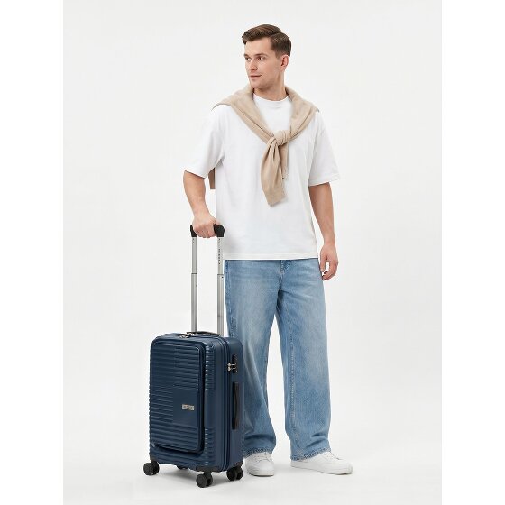 Redolz Essentials 17 2.0 4 Rollen Kabinentrolley 55 cm Laptopfach mit Dehnfalte