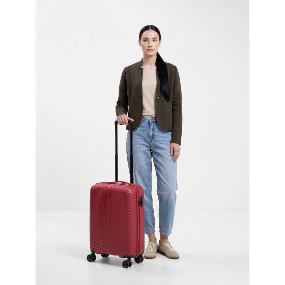 Travelite Air Stripe 4 Rollen Kabinentrolley S 55 cm mit Dehnfalte