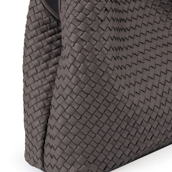LES VISIONNAIRES Paz Weave Silky Schultertasche Leder 42 cm