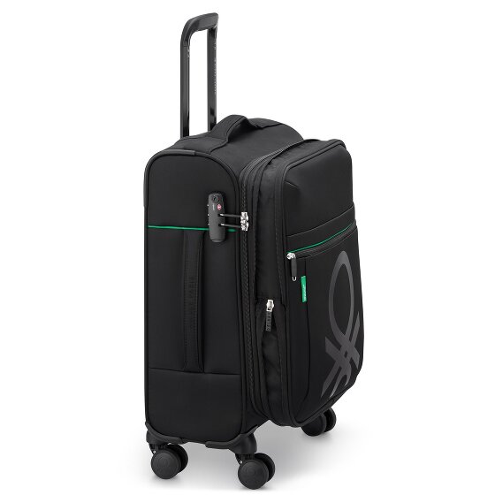 Delsey Paris x Colors Benetton Color Block 4-Rollen Kabinentrolley 55 cm mit Dehnfalte