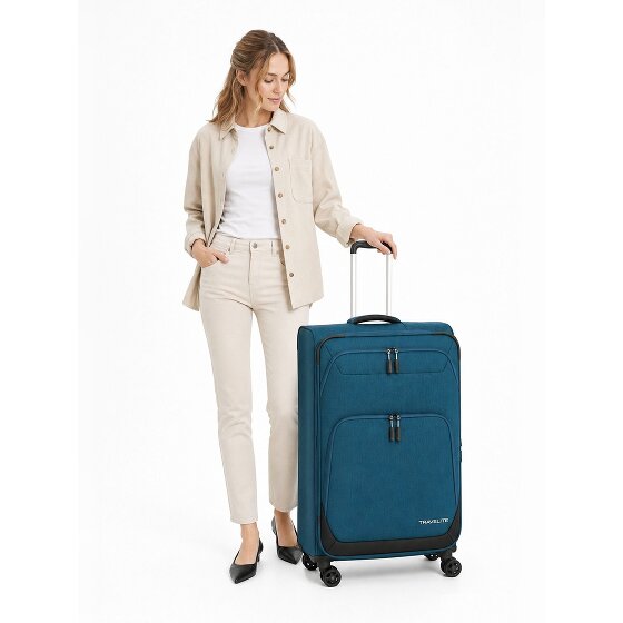 Travelite Kick Off 4 Rollen Trolley L 78 cm mit Dehnfalte