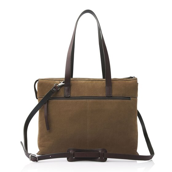 Castelijn & Beerens Nubuck Schultertasche Leder 40 cm Laptopfach Castelijn & Beerens Nubuck Schultertasche Leder 40 cm Laptopfach