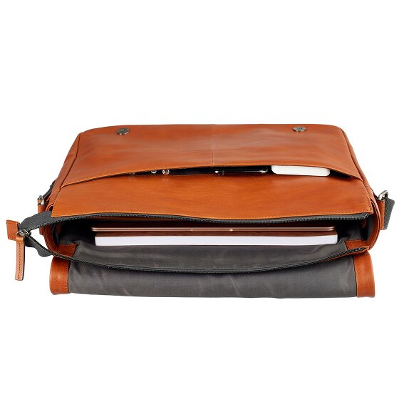 Leonhard Heyden Hamburg Messenger Leder 38 cm Laptopfach