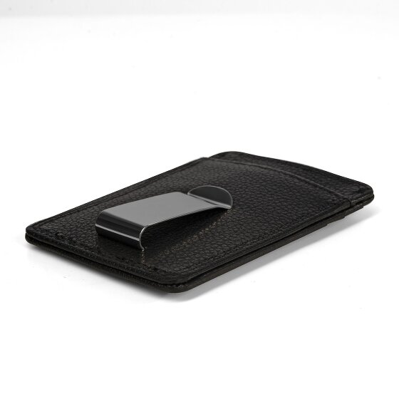 Redolz Leather Essentials Kreditkartenetui RFID Leder 7 cm mit Geldscheinklammer