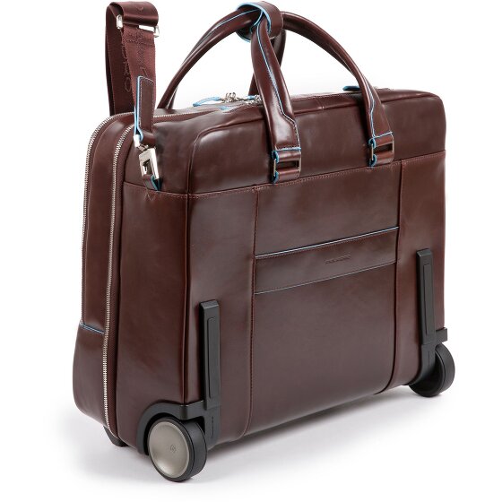 Piquadro Blue Square 2 Rollen Businesstrolley Leder 37 cm Laptopfach
