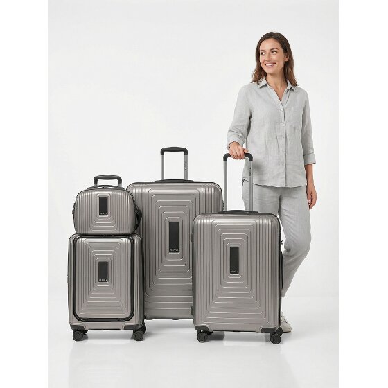 Redolz Essentials14 4-Rollen Kofferset Beautycase 4tlg mit Dehnfalte Laptopfach