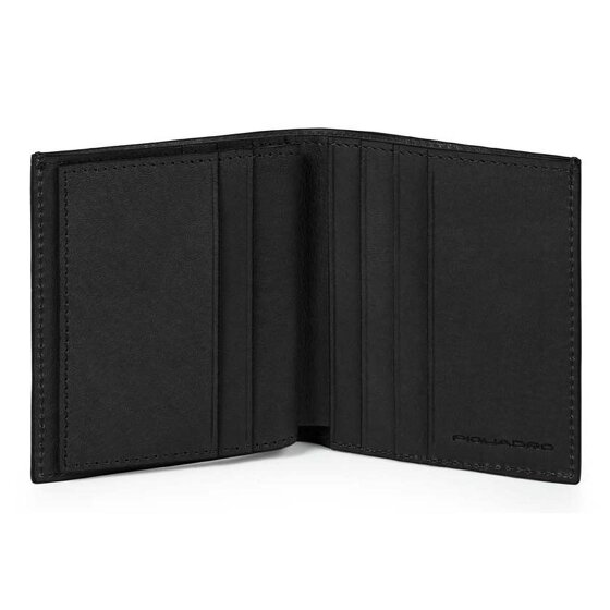 Piquadro Black Square Kreditkartenetui RFID Schutz Leder 9 cm