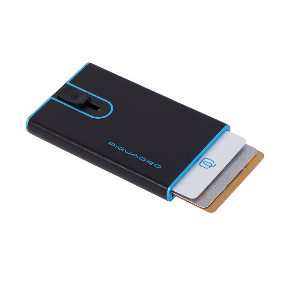Piquadro Black Square Kreditkartenetui RFID Schutz Leder 6 cm