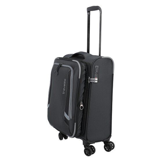 Travelite Corsiica 4 Rollen Kabinentrolley S 55 cm mit Dehnfalte