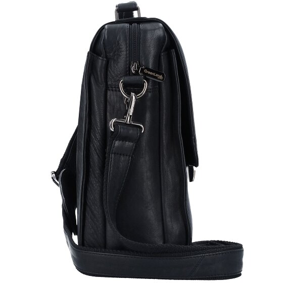 Greenland Nature Black Nappa Aktentasche Leder 40 cm Laptopfach