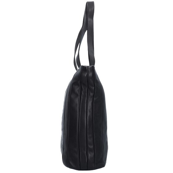 Greenland Nature Black Nappa Shopper Tasche Leder 37 cm
