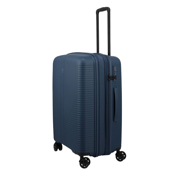 Travelite Air Stripe 4 Rollen Trolley M 66 cm mit Dehnfalte