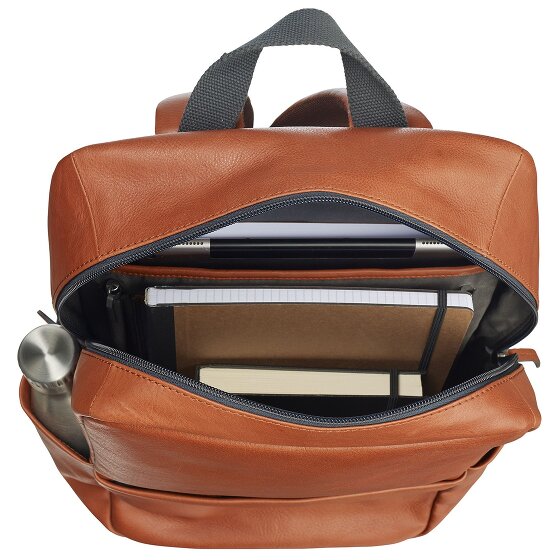 Leonhard Heyden Hamburg Rucksack Leder 40 cm Laptopfach