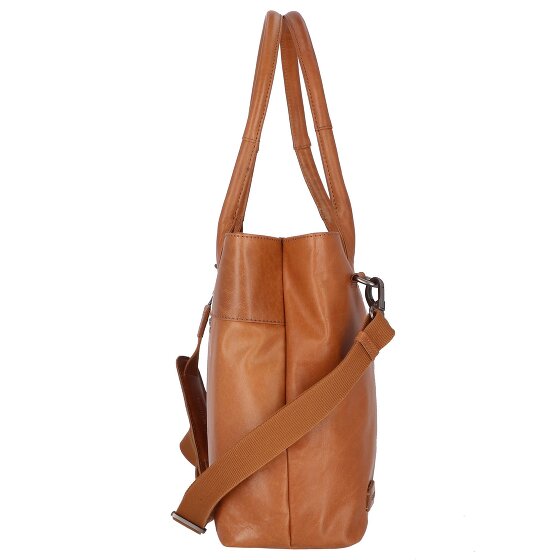 Plevier Rock Amber Schultertasche Leder 43 cm Laptopfach