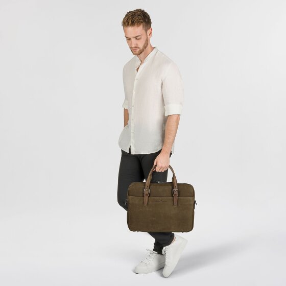 Castelijn & Beerens Nubuck Aktentasche Leder 41 cm Laptopfach