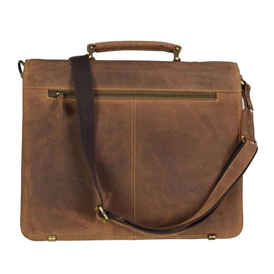 Greenburry Vintage Aktentasche Leder 40 cm Laptopfach