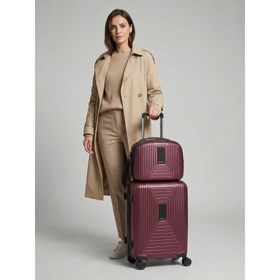 Redolz Essentials 14 Kofferset 2 tlg. Kabinentrolley mit Dehnfalte & Beautycase