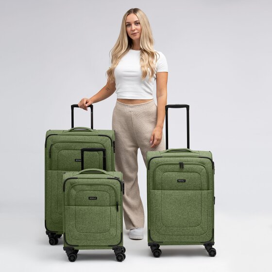 Redolz Essentials 12 THREE SET 4 Rollen Kofferset 3-teilig mit Dehnfalte