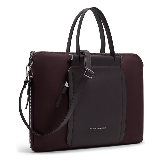 Piquadro Lyra Aktentasche Leder 42 cm Laptopfach mit Dehnfalte