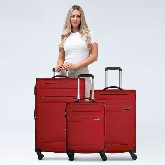 Worldpack Chicago 4 Rollen Kofferset 3-teilig mit Dehnfalte