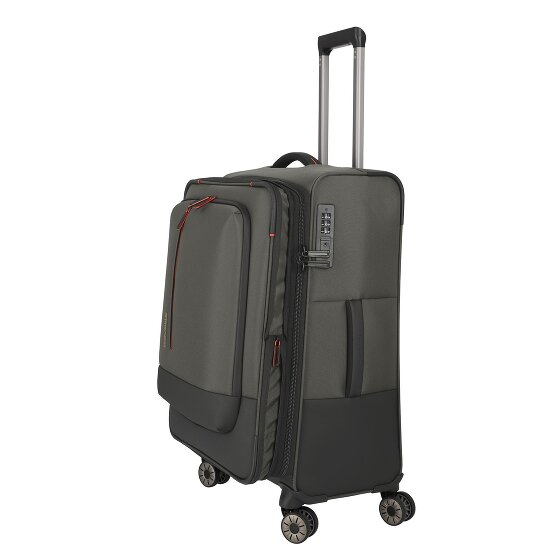 Travelite Crosslite 4 Rollen Trolley M 66 cm mit Dehnfalte