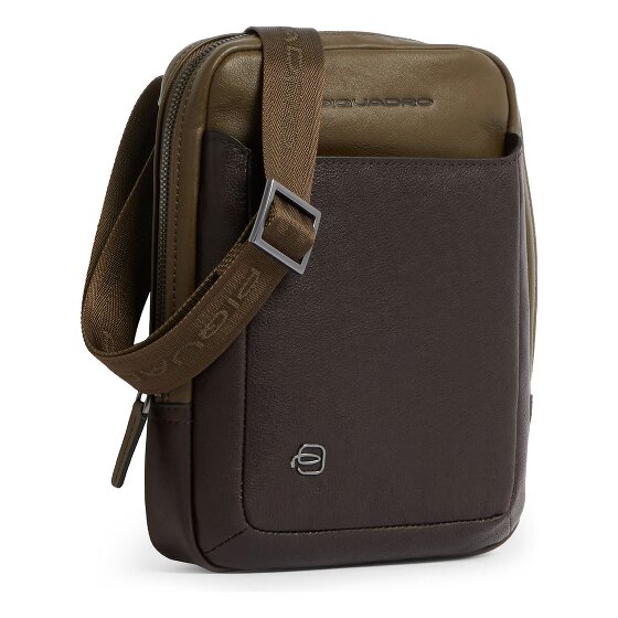 Piquadro Black Square Umhängetasche Leder 17 cm