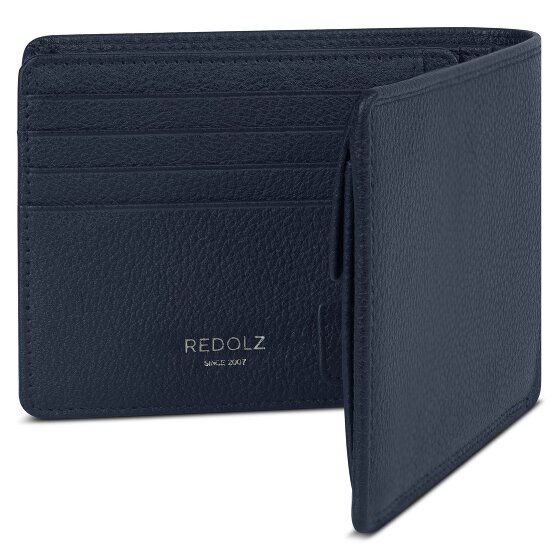 Redolz Leather Essentials QF Geldbörse RFID Leder 12 cm ausklappbar mit Reißverschlussfach