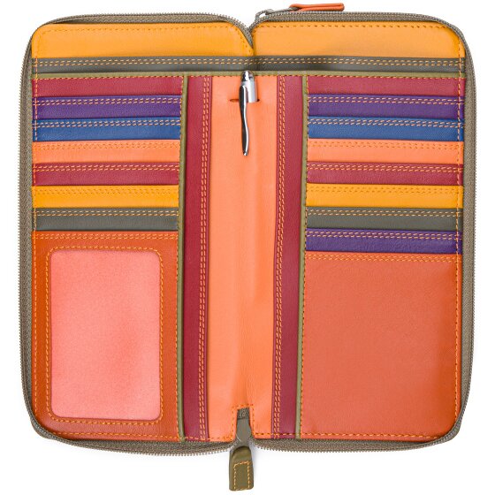 Mywalit Large Double Zip Around Purse Geldbörse Leder 18 cm