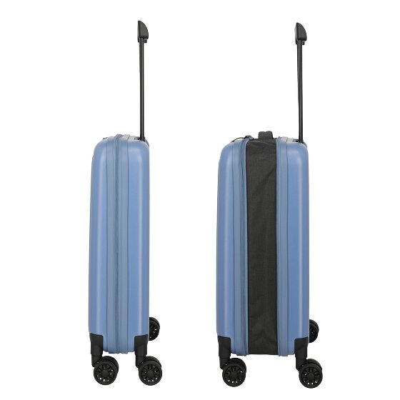 Travelite Basics 4 Rollen Kabinentrolley 55 cm mit Dehnfalte
