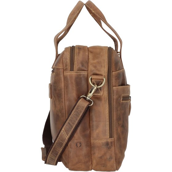 Greenburry Vintage Aktentasche Leder 42 cm Laptopfach