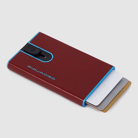 Piquadro Blue Square Kreditkartenetui RFID Schutz Leder 6.5 cm