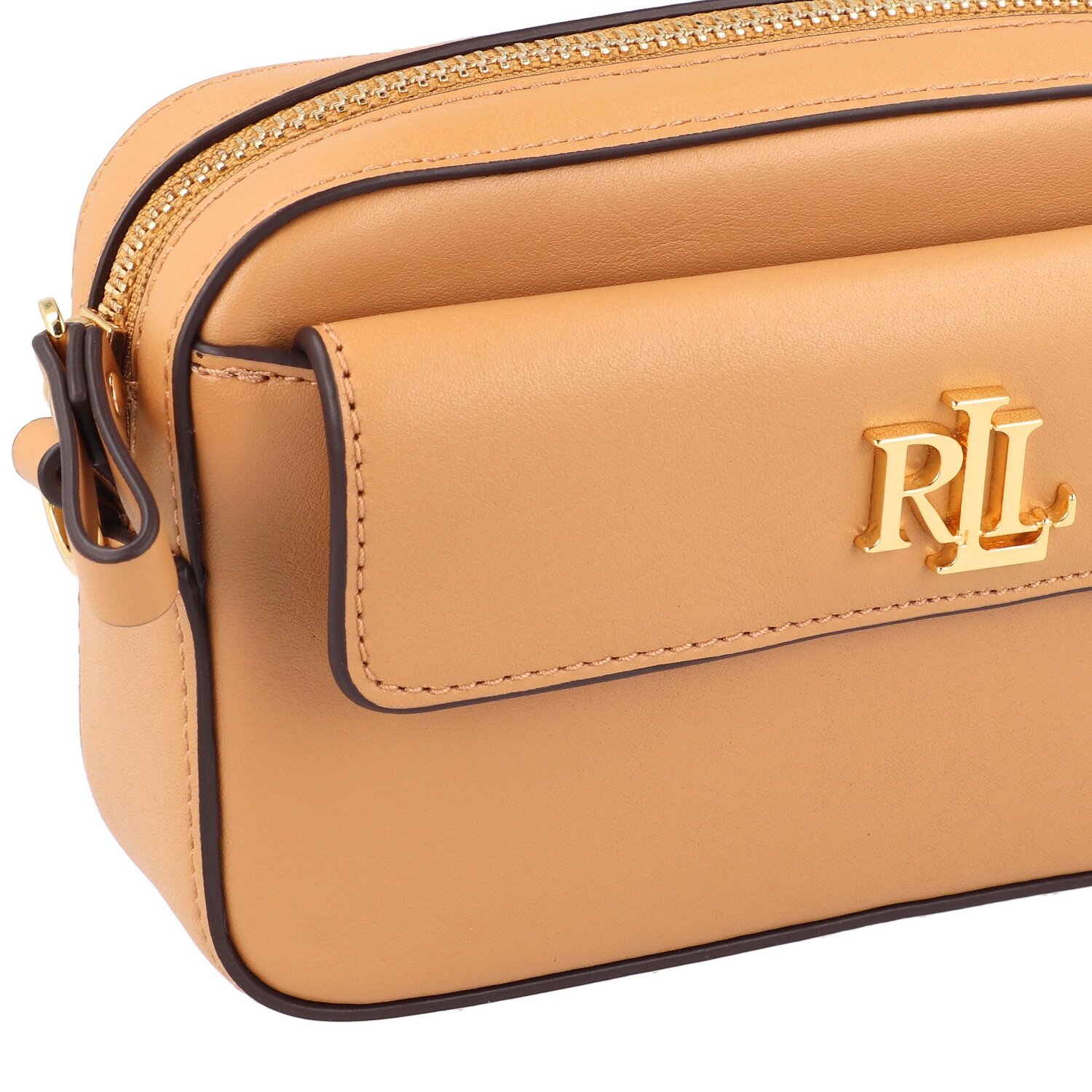 Lauren Ralph Lauren Marcy Mini Bag Umhängetasche Leder 17 cm buff 