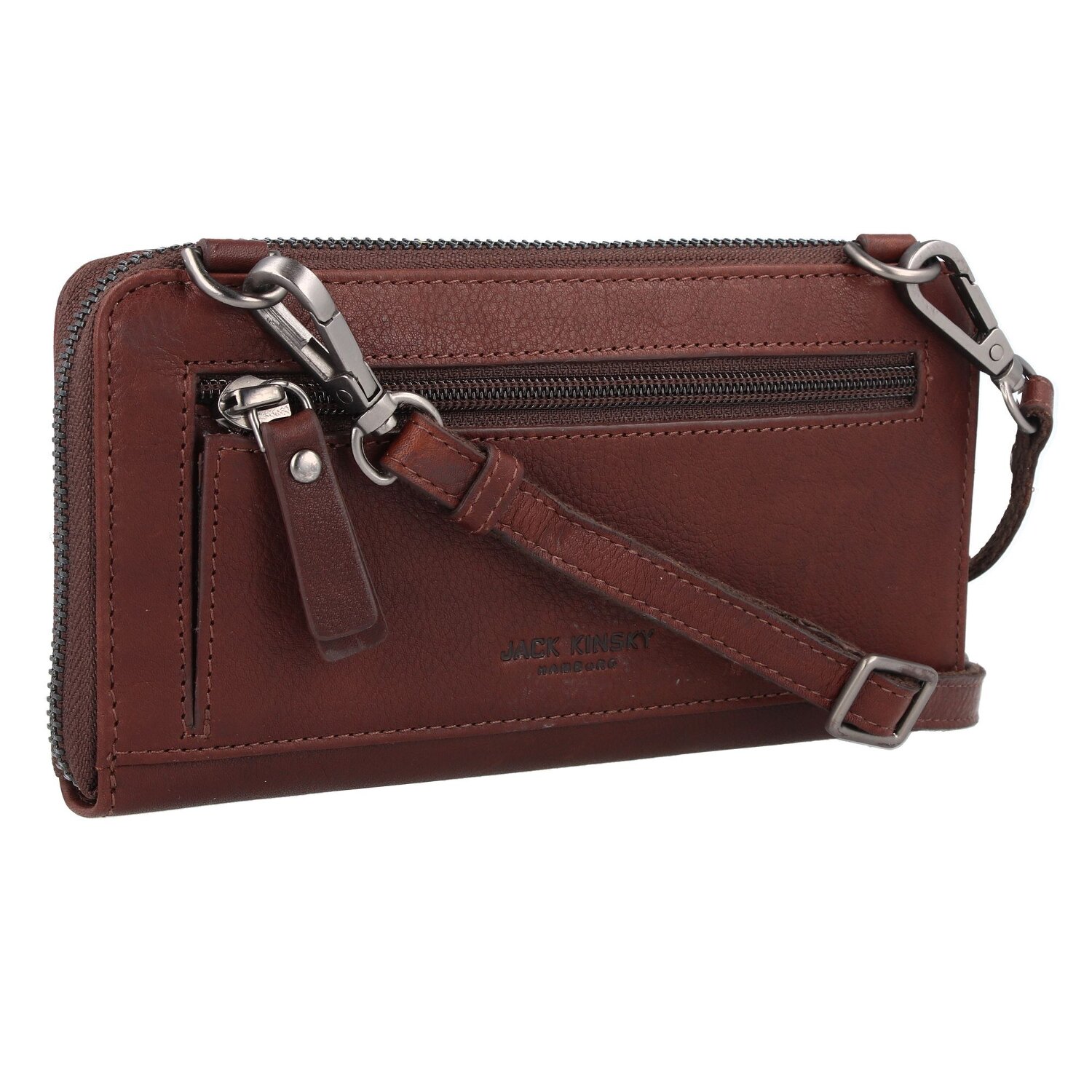 Jack Kinsky Clutch Geldbörse Leder 19 cm mokka bei welovebags.de