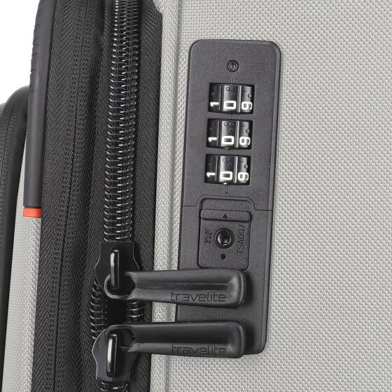 Travelite Crosslite 4 Rollen Trolley L 77 cm mit Dehnfalte