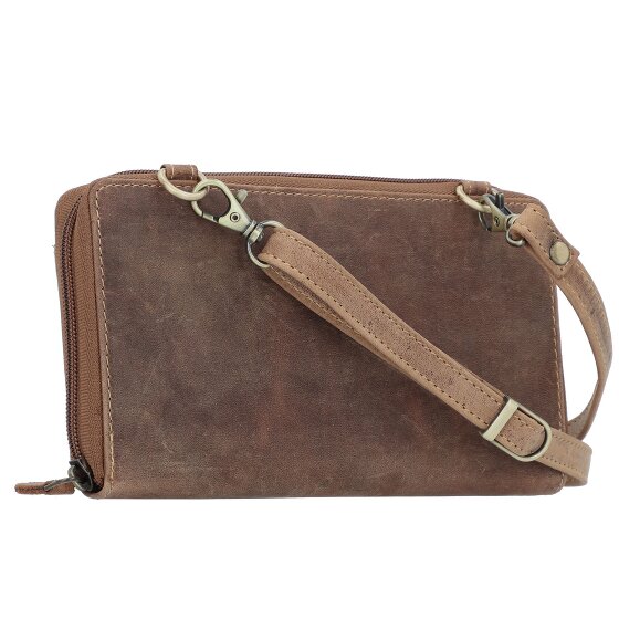 Greenburry Vintage Clutch Geldbörse RFID Schutz Leder 21 cm