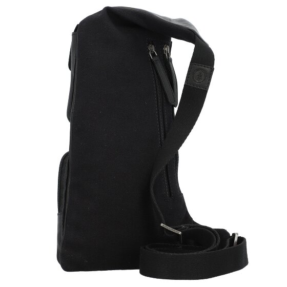 Greenburry Pure Black Sling Bag Leder 30 cm