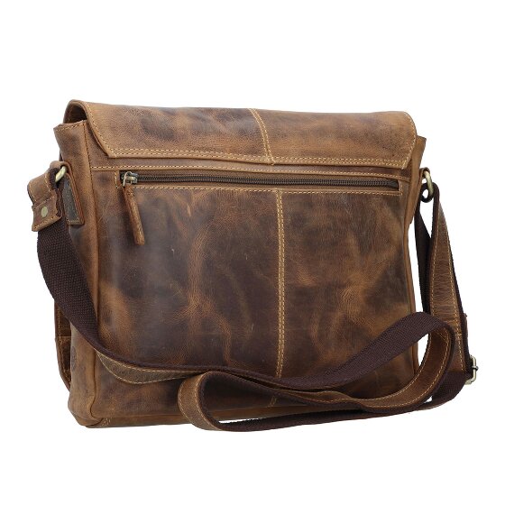 Greenburry Vintage Messenger Umhängetasche Leder 33 cm
