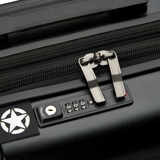 Jeep JH002B 4 Rollen Kabinentrolley XL 55 cm mit Dehnfalte