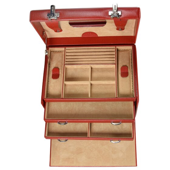 Windrose Beluga Schmuckkoffer 26,5 cm Leder