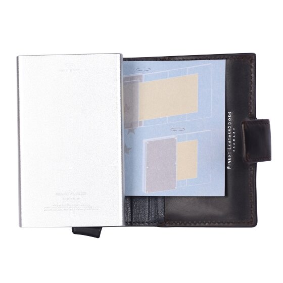 Maître Birkheim C-Three Kreditkartenetui RFID Schutz Leder 6.5 cm