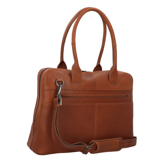 Plevier Structure Canton Schultertasche Leder 44 cm Laptopfach