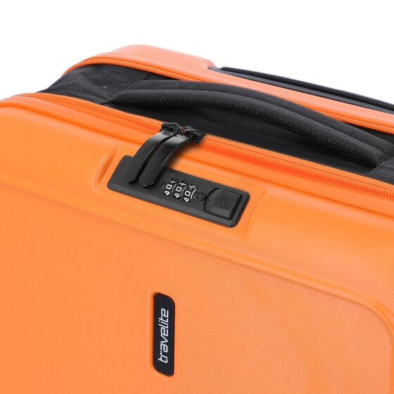 Travelite Basics 4 Rollen Kabinentrolley 55 cm mit Dehnfalte