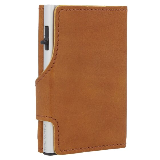 Tru Virtu Click & Slide Natural Kreditkartenetui Leder 7 cm