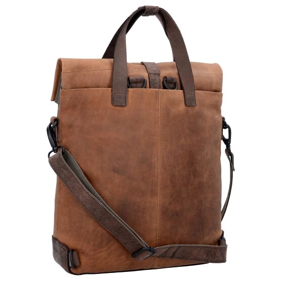 Harold's Twister Aktentasche mit Rucksackfunktion Leder 34 cm Laptopfach