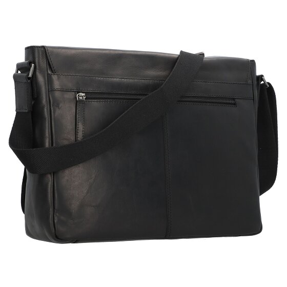 Greenburry Pure Black Messenger Leder 37 cm